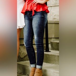 Special A skinny jeans with minor distressing size 1